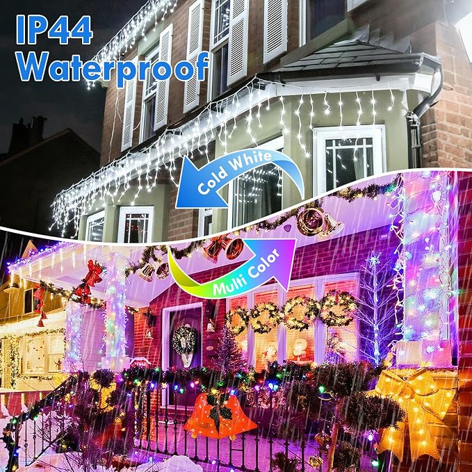 88FT 240LED Connectable String Lights Indoor Outdoor Clear Wire, Cold - Image 3