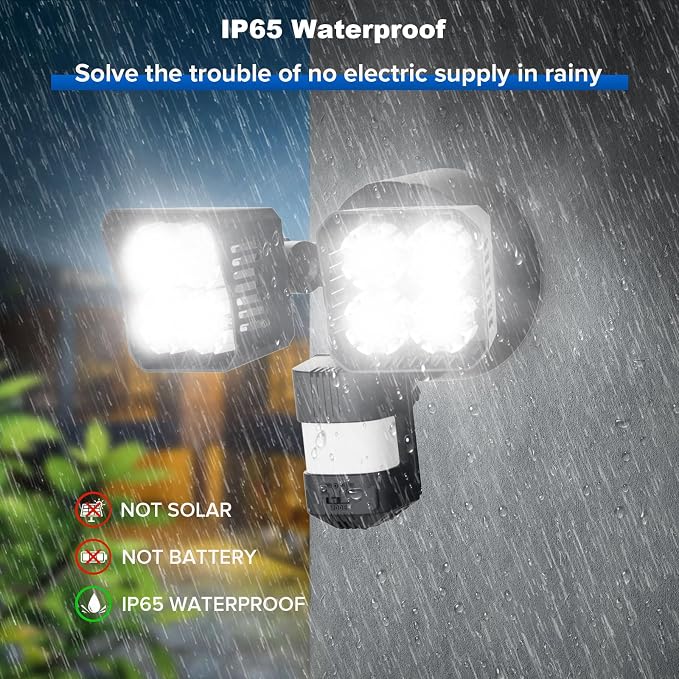SANSI 36W 3600LM LED Motion Sensor Outdoor Light, 000 Hrs Lifespan Security - Image 2