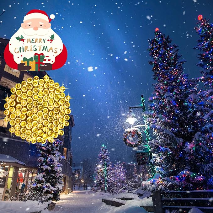 Warm White String Lights Outdoor Christmas Decoration, 66 ft 200 LED Christmas - Image 6