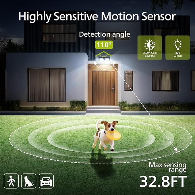 Philips Solar Lights Motion Sensor Outdoor, 258 LEDs Solar Powered Security - Image 4