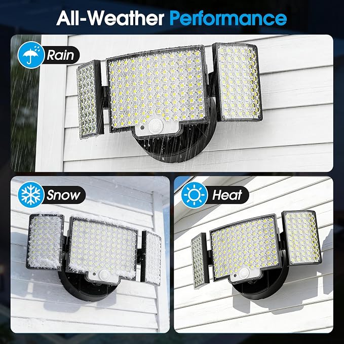Motion Sensor Outdoor Light Hardwired, 45W 7500LM Security Flood Lights Motion - Image 6