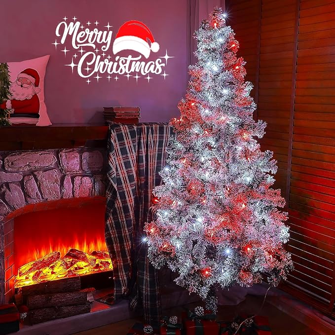 4-Pack Red and White Fairy Lights Battery Operated - Image 5