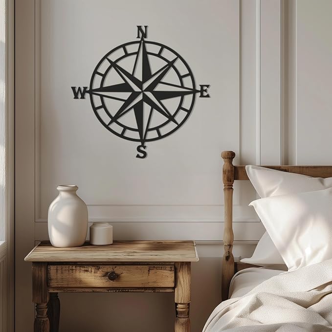Violaura Compass Rose Metal Wall Art - Image 4
