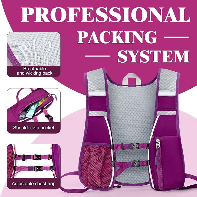 Hydration Backpack with 2L Water Bladder Bag, Lightweight and Breathable - Image 4
