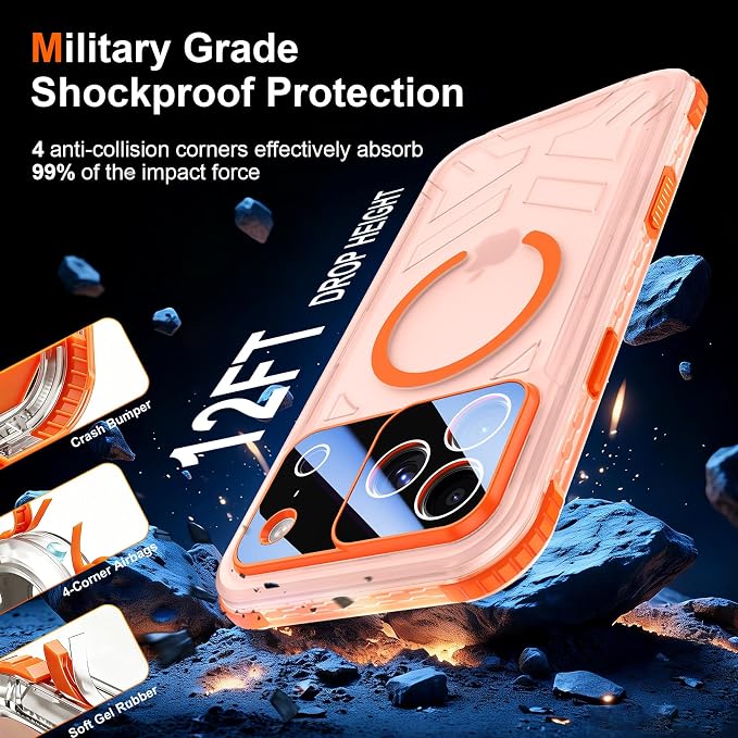 SPIDERCASE Magnetic for iPhone 17 Pro Max Case Waterproof, 12FT Military - Image 4
