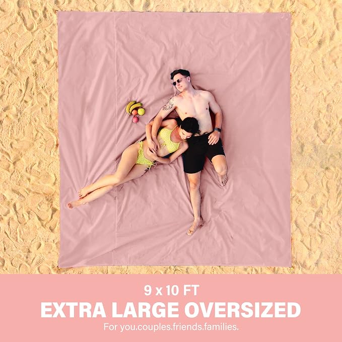 Famstar Beach Blanket Oversized Extra Large 10'X 9', Waterproof Sandproof Beach - Image 2