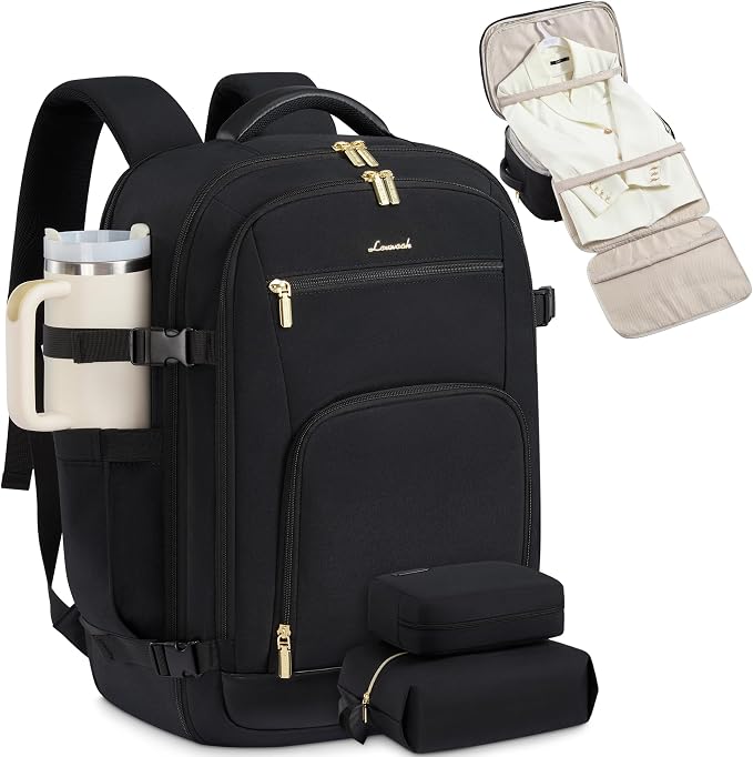 LOVEVOOK Travel Backpack for Women, 50L Carry On Backpack Flight Approved by LOVEVOOK