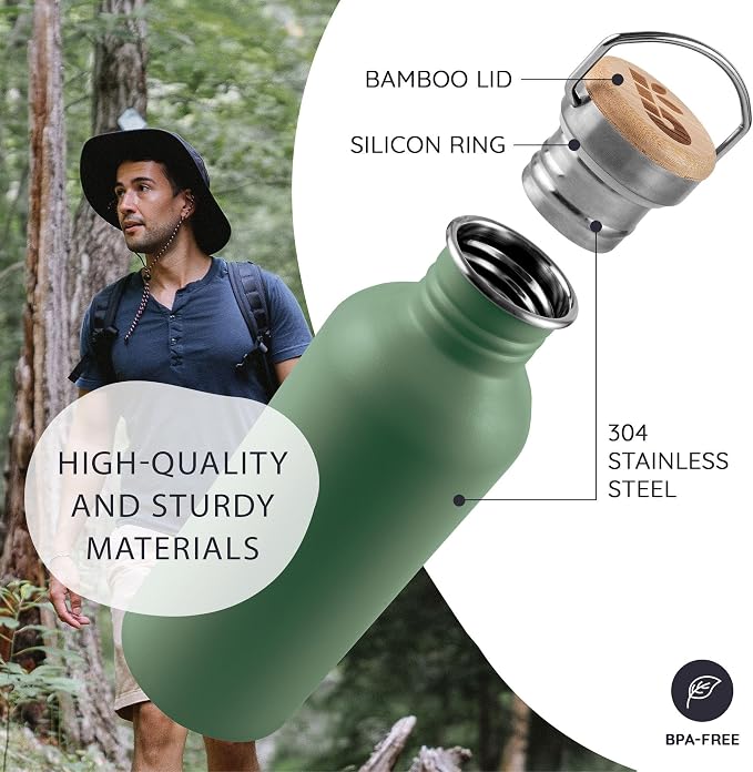 Bambaw 24 oz Stainless Steel Water Bottle, Dishwasher Safe, Non Insulated - Image 2