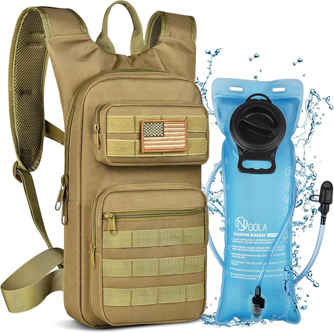 NOOLA Hydration Backpack with 3L TPU Water Bladder, Tactical Molle Water by NOOLA