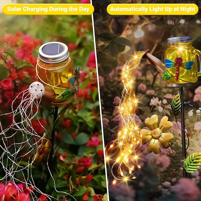 SRNPMIU Solar Watering Can Light, Yard Outdoor Decor Lights, IP65 Waterproof - Image 3