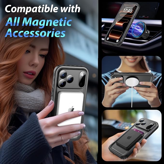 SPORTLINK for iPhone 17 Pro Max Case, IP68 Waterproof Military Protective Full - Image 3