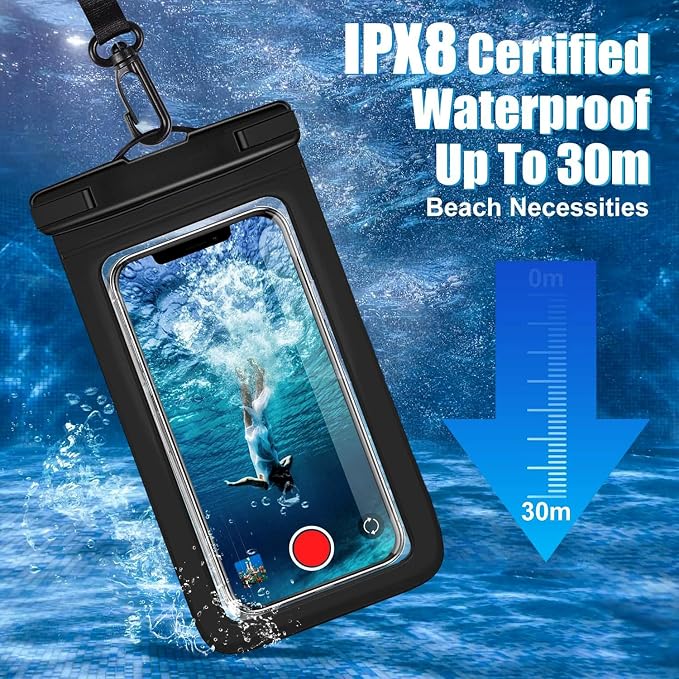 6 Pack Waterproof Phone Pouch IPX8 Universal Waterproof Case Dry Bag Phone - Image 4