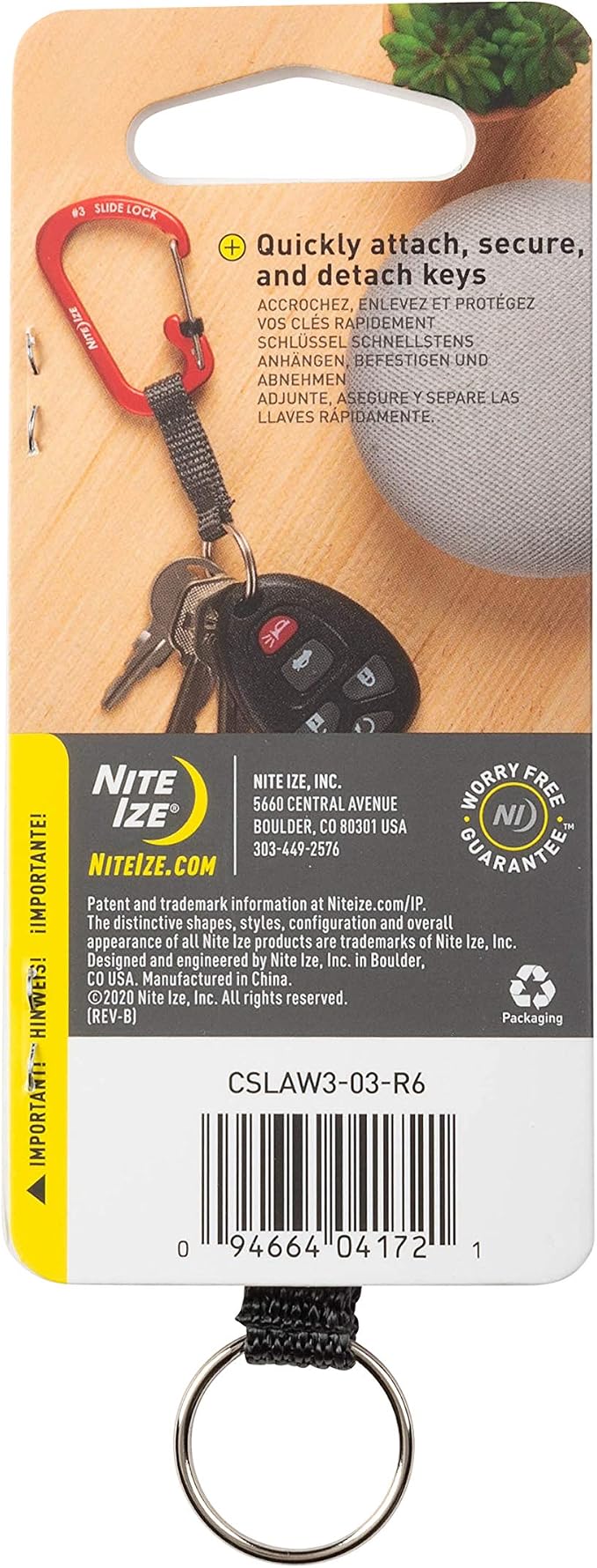 Nite Ize SlideLock Key Ring, Aluminum Locking Carabiner Key Chain - Image 9