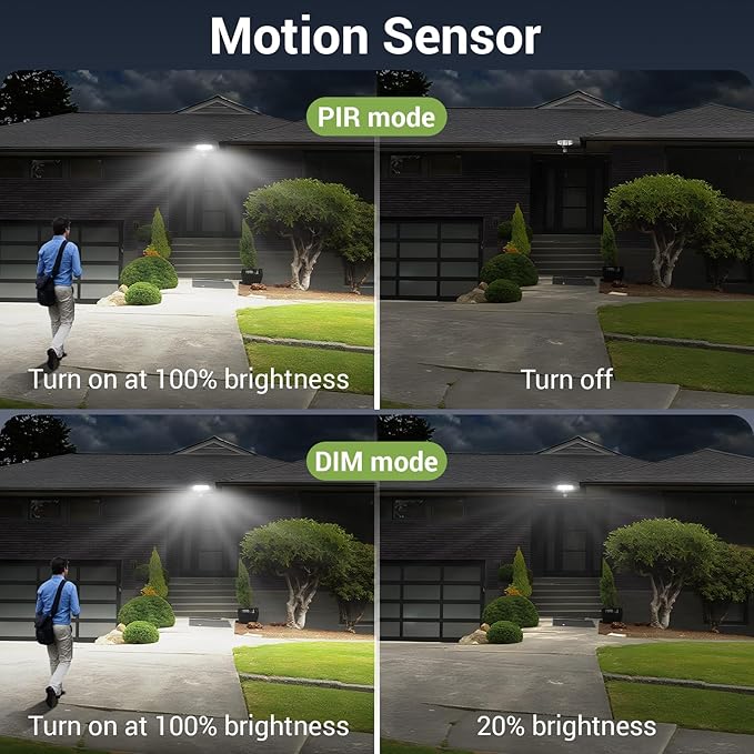 NOVOSTELLA Security Lights Motion Sensor Outdoor, Dusk to Dawn 45W 5000lm 5000K - Image 4