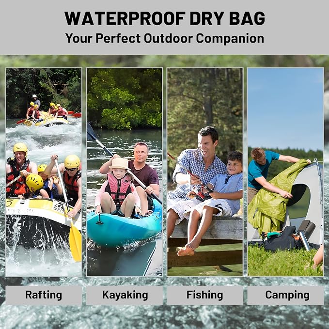 Waterproof Dry Bag, Sea Turtle Coral Starfish Small Waterproof Backpack - Image 4