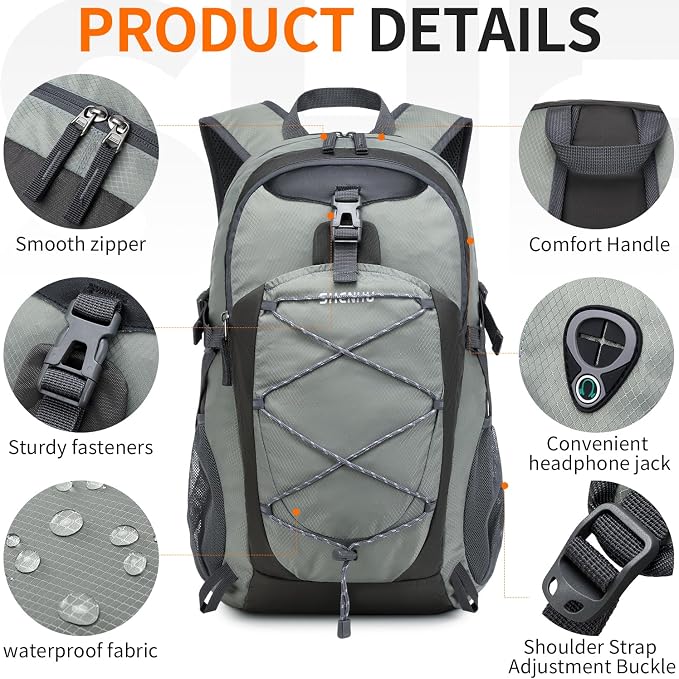 40L Hiking Backpack Lightweight Daypack Waterproof Travel Camping Backpack - Image 6