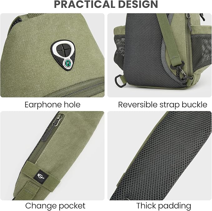 G4Free Canvas Sling Bag Crossbody Backpack - Image 6
