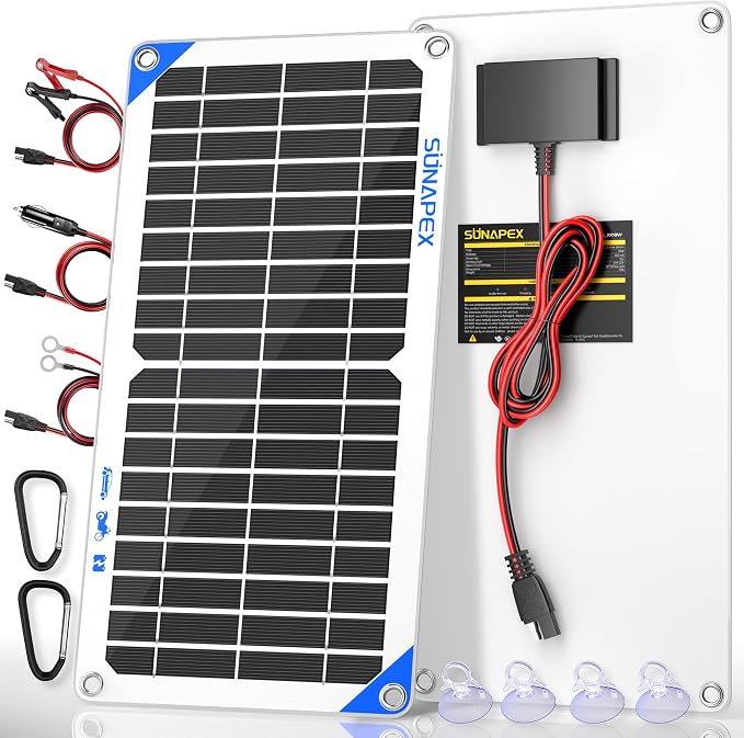 SUNAPEX 12V 10 Watt Solar Trickle Charger Maintainer by SUNAPEX-PASSINGTHEJOY