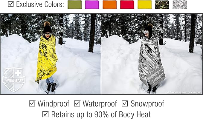 Swiss Safe 4 Pack Mylar Emergency Blankets - Image 5