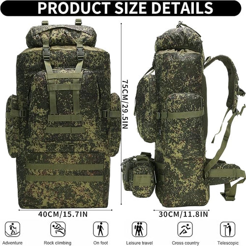 100L Camping Hiking Backpack, Molle military Tactical rucksack backpack - Image 2