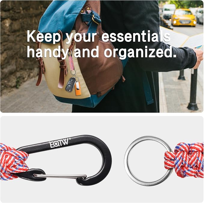 EOTW Paracord Keychain for Men Women Paracord Carabiner Backpack Keychain - Image 5