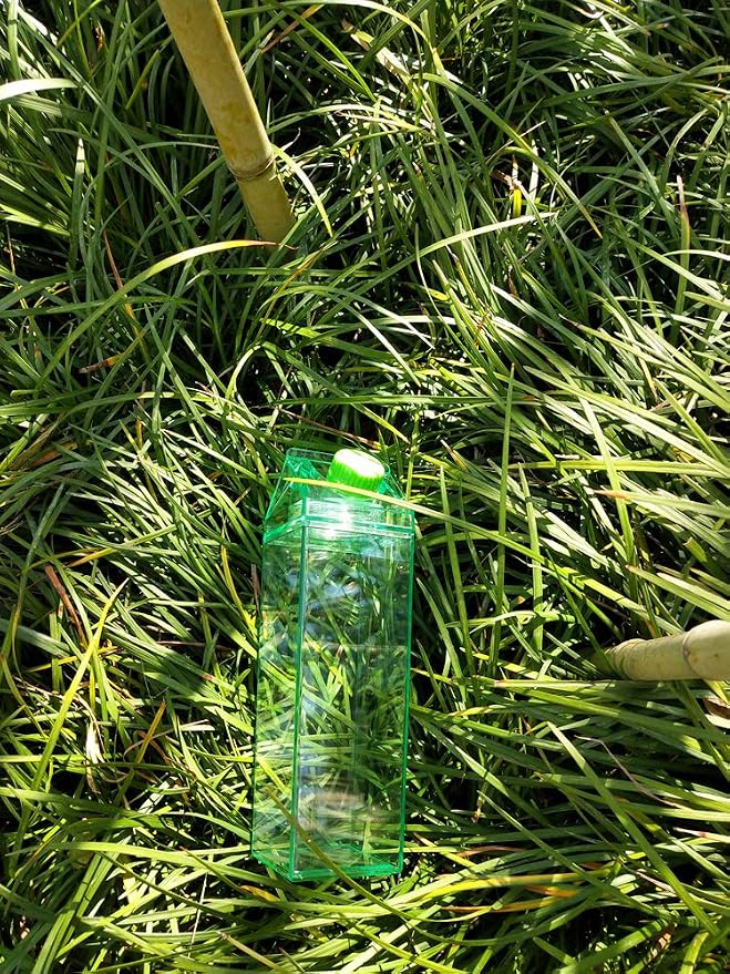Jinberry 500ml/17Oz Cute Leakproof Green Milk Carton Water Bottle Portable - Image 6