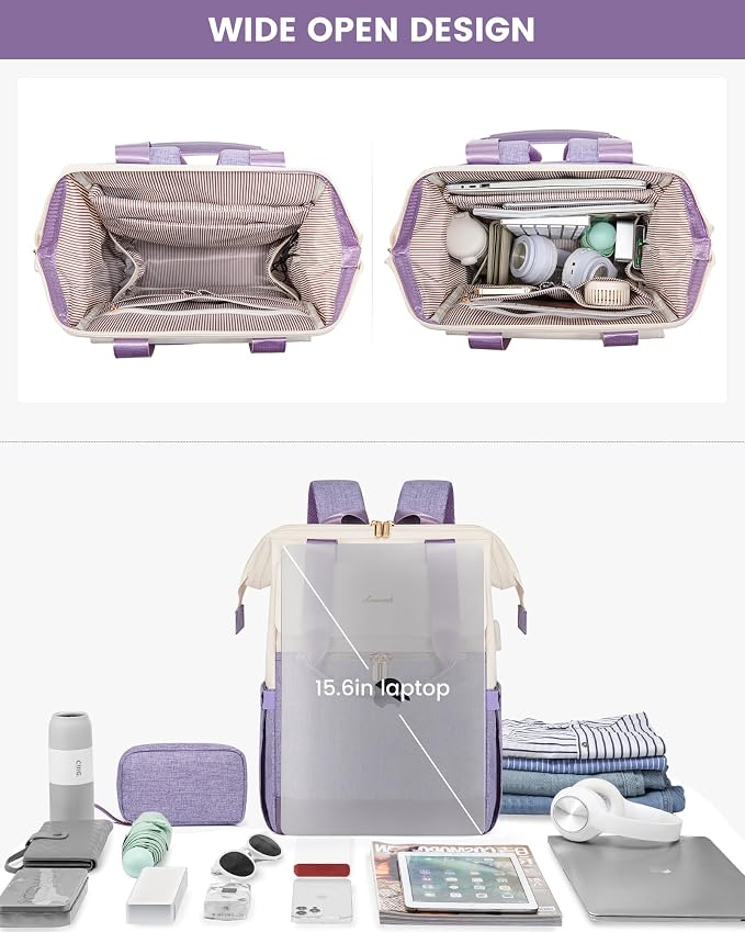LOVEVOOK Laptop Backpack for Women, 15.6 Inch Work Laptop Bag - Image 8