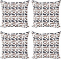 Ambesonne Sea Animals Decorative Throw Pillow Case Pack of 4, Seals by Ambesonne