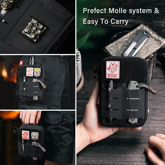 TACTICAL GEEK Block E2.0 EDC Compact Waist Pocket Pouch, Nylon Daily Utility - Image 4
