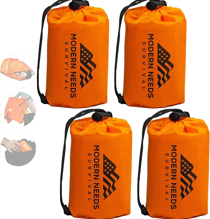 MODERN NEEDS Emergency Sleeping Bag Survival – Thermal Blanket & Bivy Sack | by MODERNNEEDS