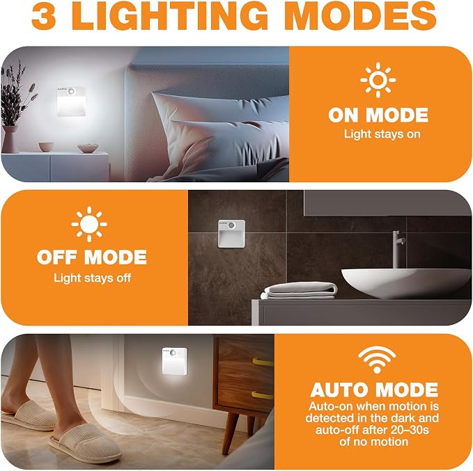 EverBrite Rechargeable Square Motion Sensor LED Night Light, Motion Activated - Image 2