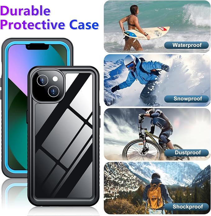 Temdan Compatible with iPhone 13 Case Waterproof, Built-in Screen & Camera - Image 5