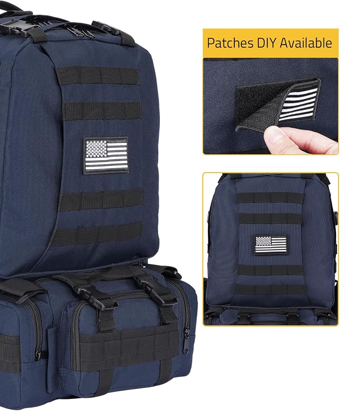 CVLIFE Tactical Backpack Military Army Rucksack 60L Large Assault Pack - Image 5
