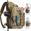 Piscifun Fishing Backpack with Rod Holder, Lightweight Sling Bag Storge Gear by Piscifun
