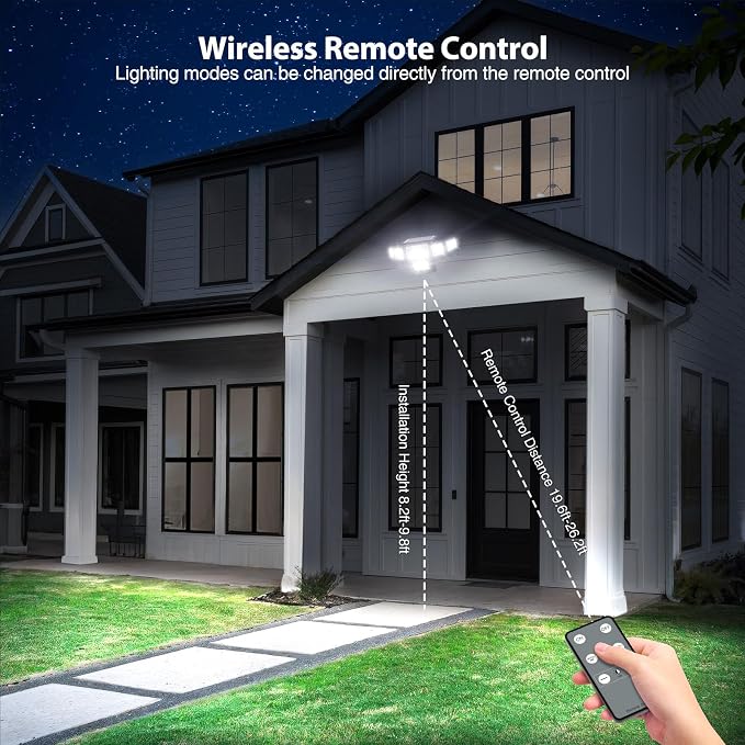 Solar Lights Outdoor, 6000LM 310 LEDs Dual Motion Sensor Solar Flood Lights 6 - Image 9