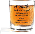 Nogrit Brother Gifts Whiskey Glasses 10 oz, Brother Father's Day Birthday Gifts by Nogrit