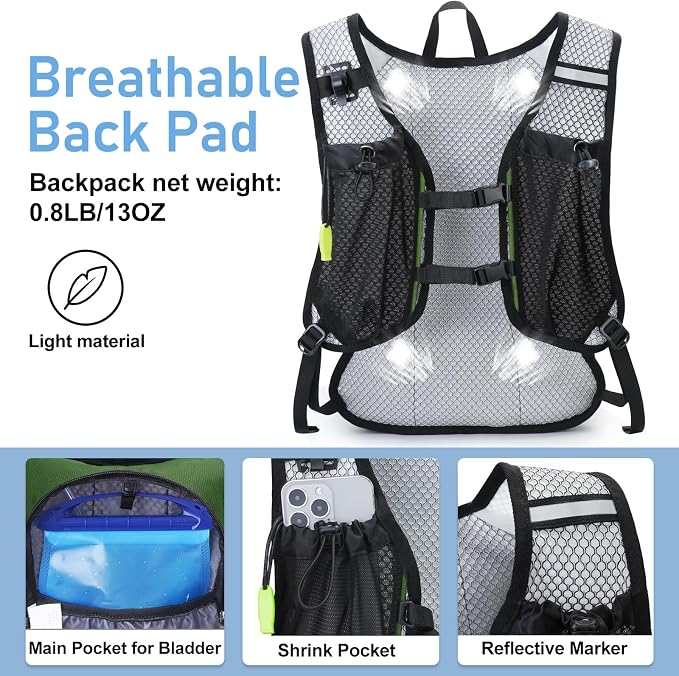 Lightweight Hydration Backpack, Running Backpack - Image 3