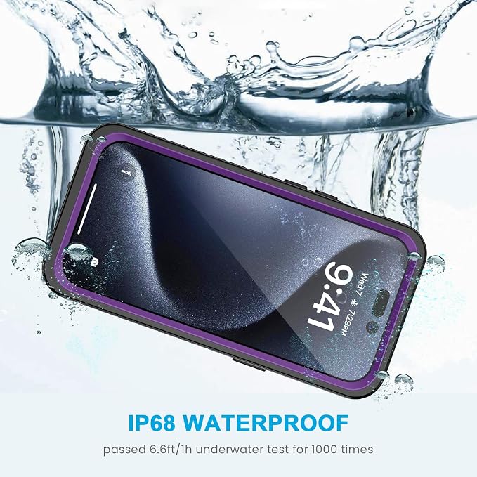 Lanhiem for iPhone 15 Pro Case, IP68 Waterproof Dustproof Shockproof Cases - Image 2
