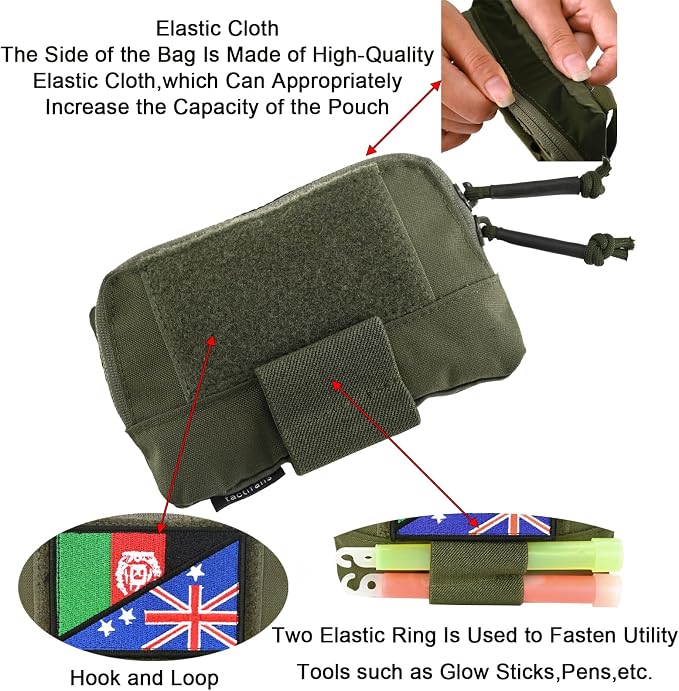 Tactical Molle Admin Pouch Chest Rig Small Molle Chest Pouch Utility MOLLE/Belt - Image 4