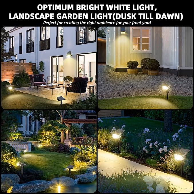 LEREKAM Solar Spot Lights Outdoor Landscape Lights, IP65 Outdoor Waterproof - Image 7