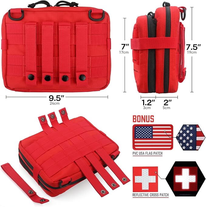 WYNEX Tactical Molle Admin Pouch of Double Layer Design, Admin Pouches Molle - Image 8
