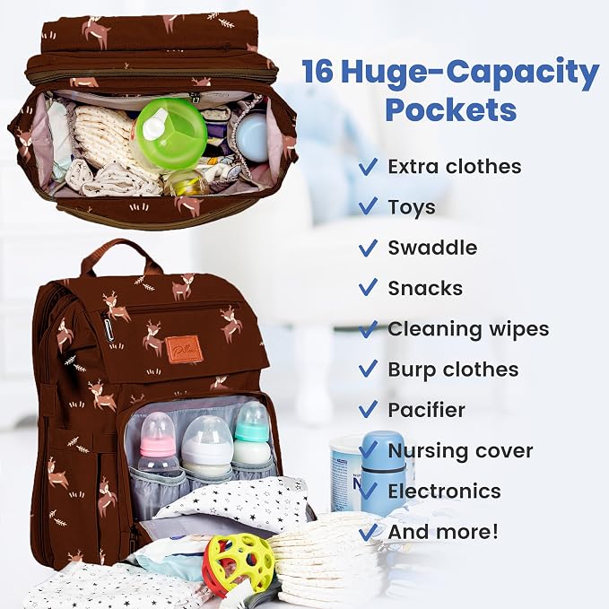 PILLANI Baby Diaper Bag Backpack - Image 3