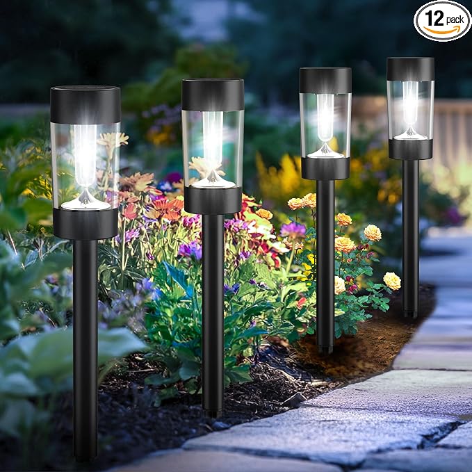 Eyrosa Solar Lights Outdoor, 12 Pack Waterproof Solar Landscape Lighting by EYROSA