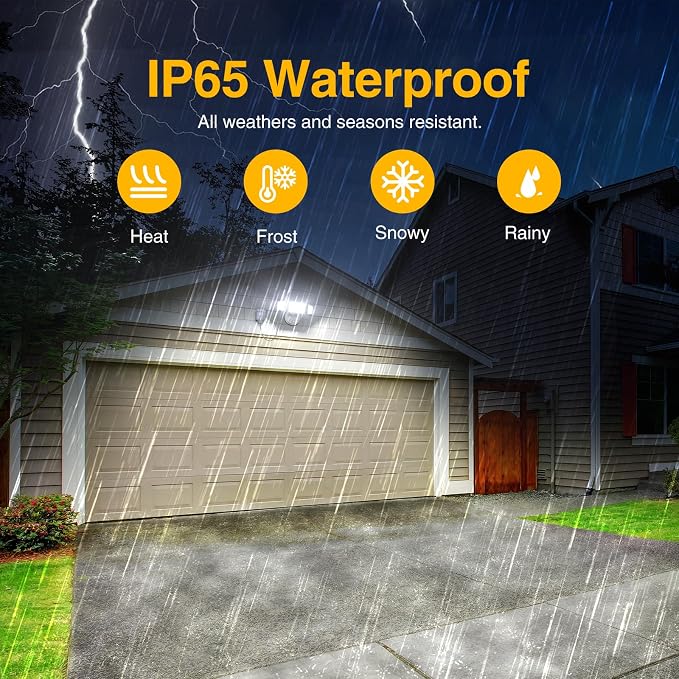 Onforu 80W Dusk to Dawn Outdoor Lighting, Plug in LED Flood Lights, 8000LM - Image 6