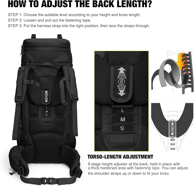 Mardingtop 75L Molle Hiking Internal Frame Backpacks - Image 6