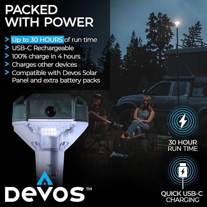 Devos Outdoor | LightRanger 800 Lumen Rechargeable Telescoping LED Lantern | 30 - Image 5
