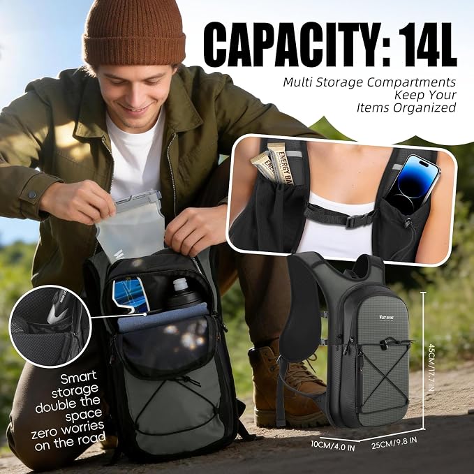 Hydration Pack Backpack, Insulated Hiking Water Backpack - Image 4
