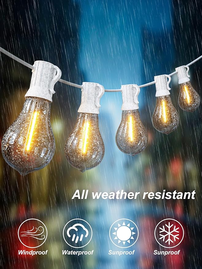 DAMAING Outdoor String Lights 120FT Waterproof Patio Lights - Image 4