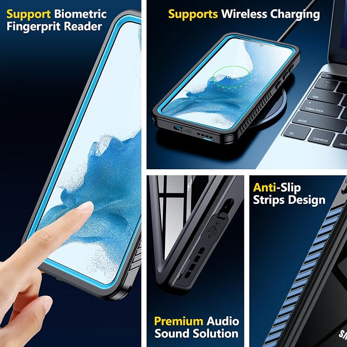 SPIDERCASE for Samsung Galaxy S22 Waterproof Case, IP68 Water Resistance Full - Image 5