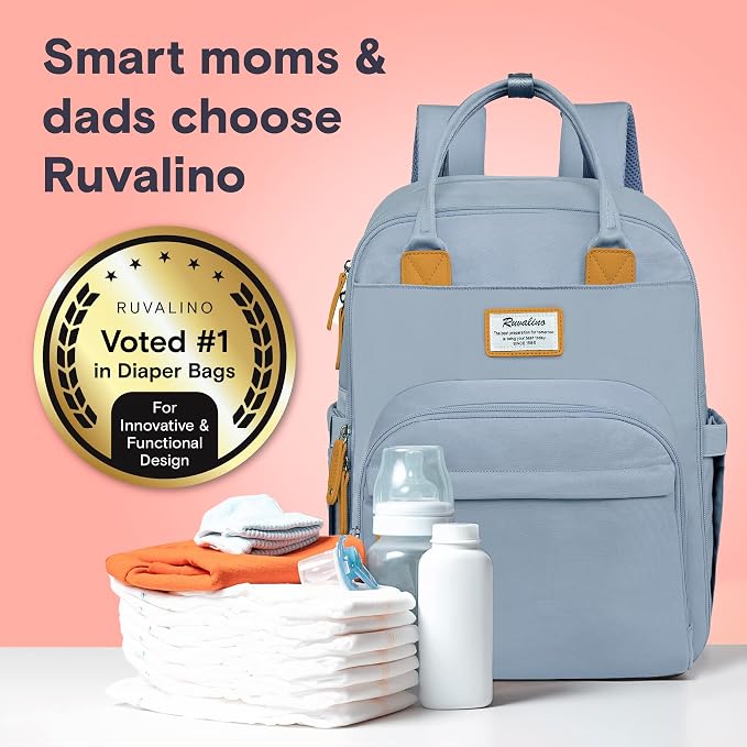 RUVALINO Diaper Bag Backpack-Multifunction Baby Travel Bag - Image 5
